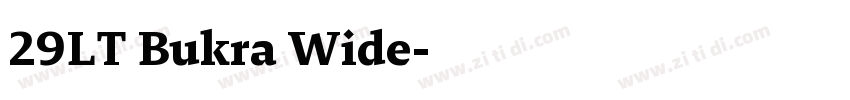 29LT Bukra Wide字体转换